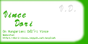 vince dori business card